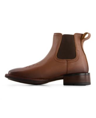 Men's Genuine Leather Chelsea Boot Western Style with elastic shaft