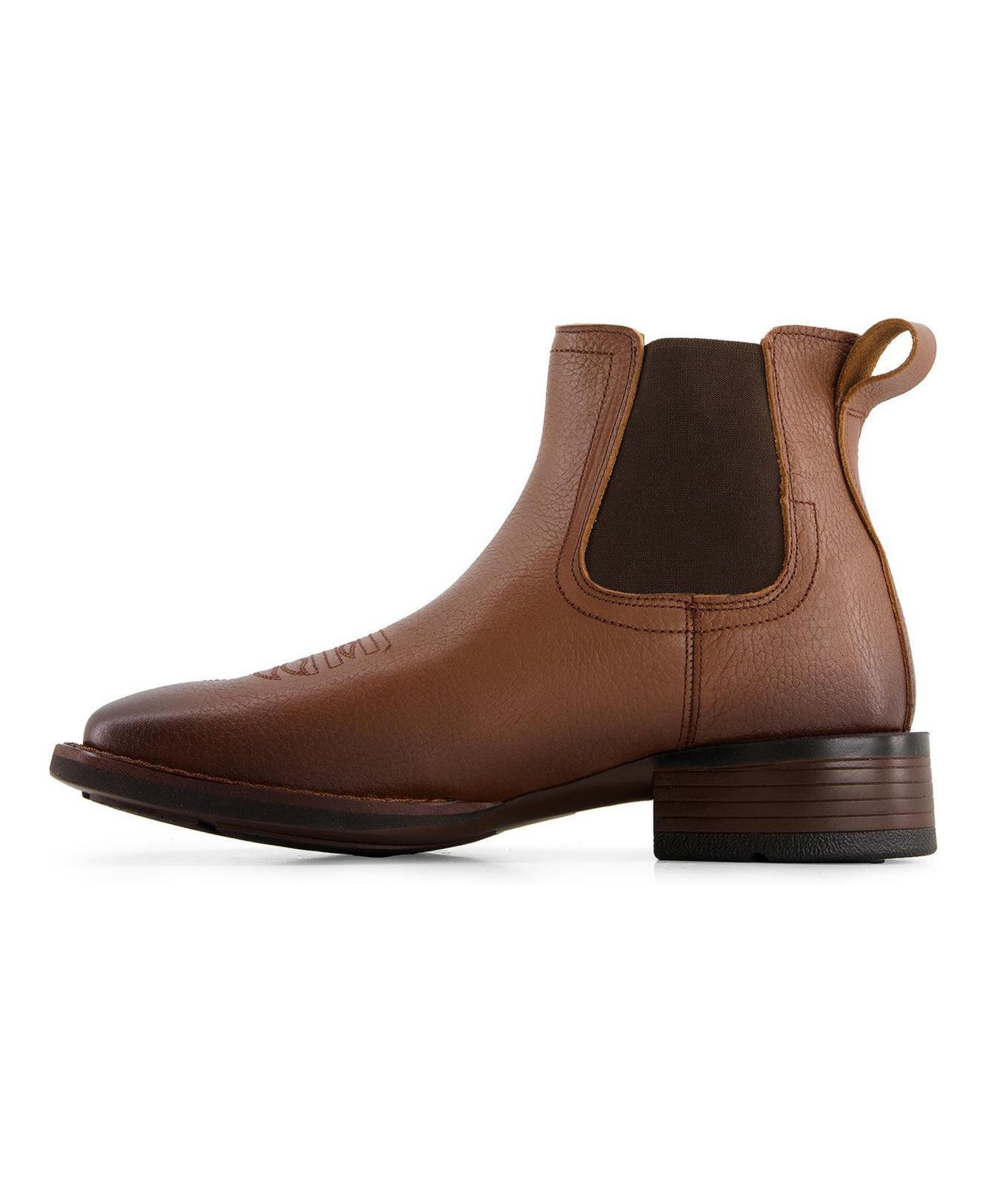 Men's Genuine Leather Chelsea Boot Western Style with elastic shaft