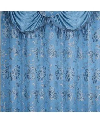 Clayton 2-Piece Double Panel High-Quality Room Darkening Grommet Curtain - Each Panel 54" X 84" Blue