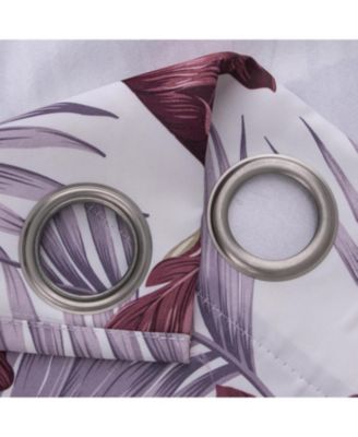 RT Designer Collection Brazil Printed Blackout Luxurious Decorative Grommet Curtain Panel 54" x 90" Burgundy