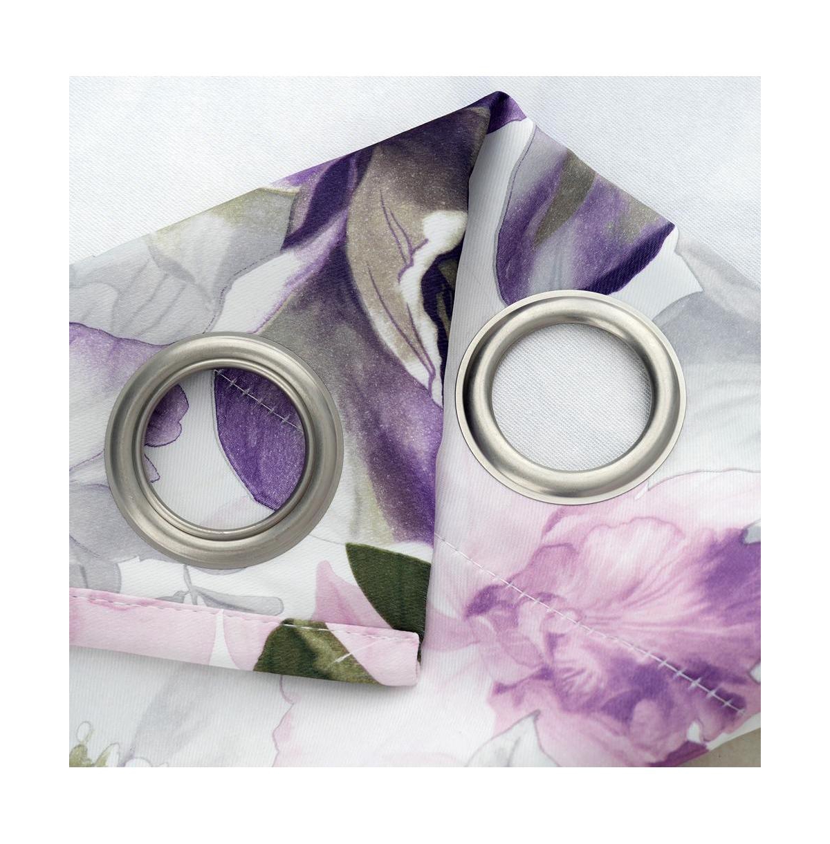 Rt Designers Collection Eden Printed Blackout Grommet Window Curtain Panel 54" x 84" Lilac