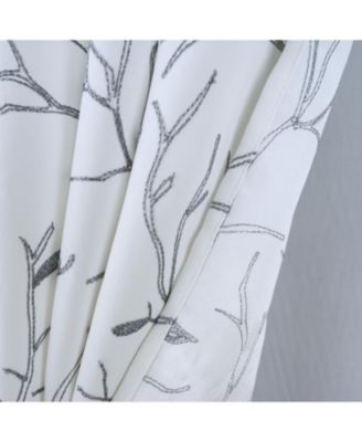 RT Designer Collection Luciana Embroidered Blackout Luxurious Decorative Grommet Curtain Panel 54" x 84" White