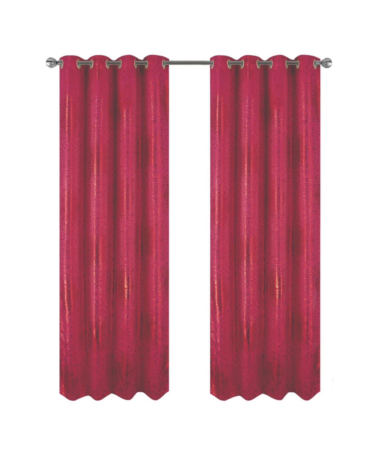 Rt Designer Collection Helena Halo Foil Blackout Luxurious Decorative Grommet Curtain Panel 54" x 90