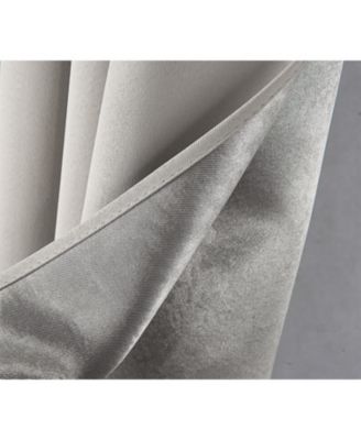 RT Designer Collection Anchorage 2 Pack Blackout Grommet Luxurious Modern Design Curtain Panel Pair 36" x 84" Silver