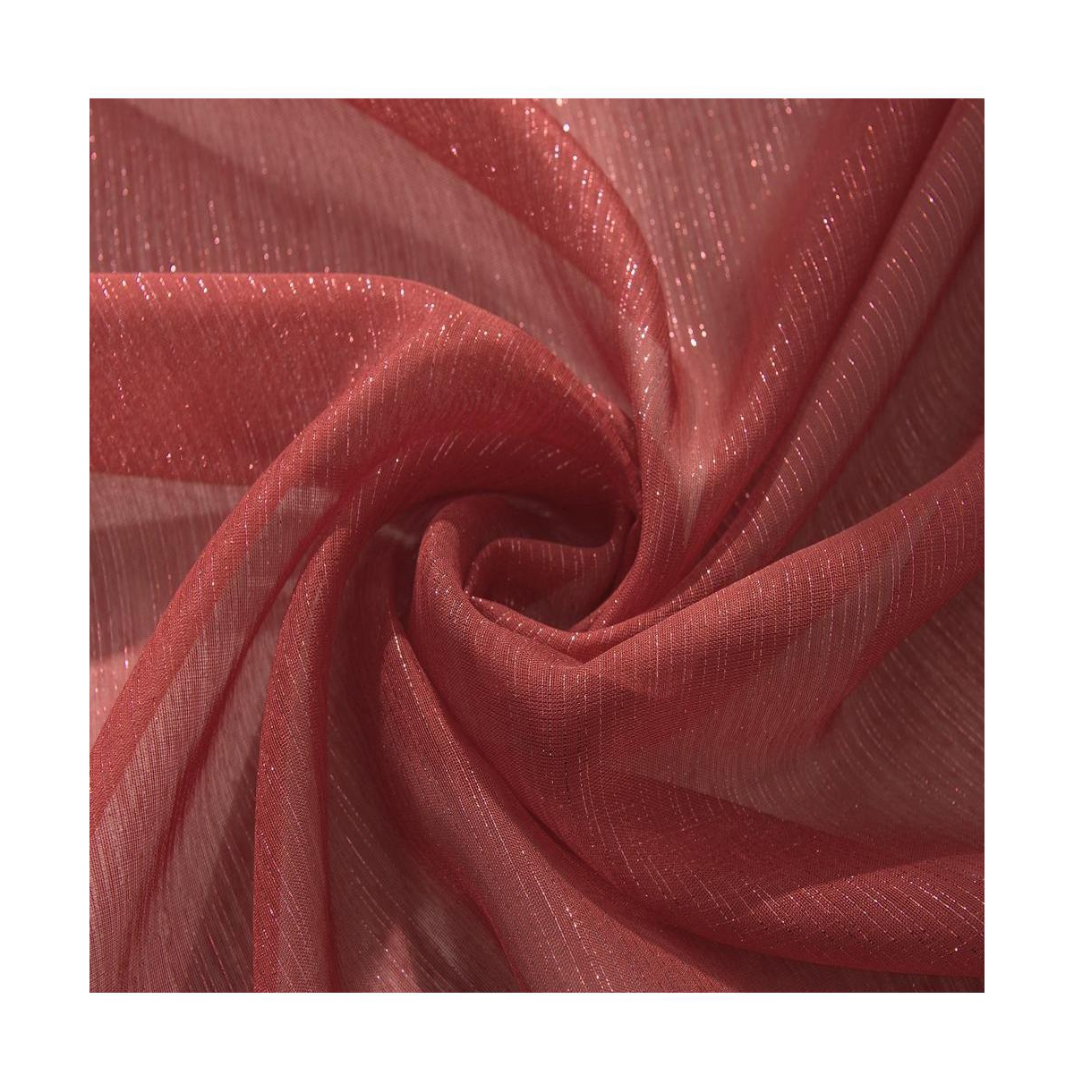 Rt Designers Collection Ramallah Lonnie Grommet Curtain Panel - 54x90", Red