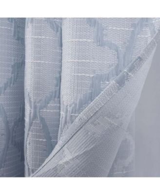 Brookfield Jacquard High Quality Light Filtering Grommet Curtain Panel 54" x 90" Dark Blue