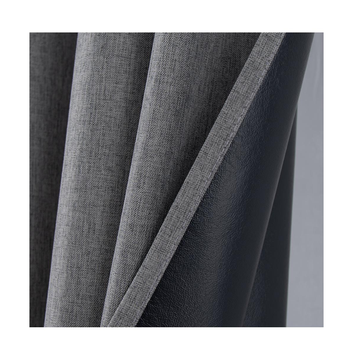 Rt Designers Collection Cabana 100% Blackout Grommet Curtain Panel 54" x 90" Charcoal