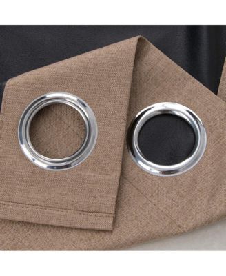 Cabana Two Pack Premium Grommet Curtain Panel 54" x 84" Taupe
