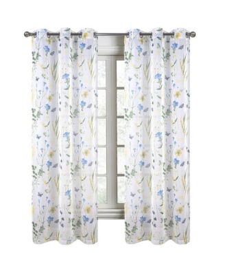 Kelce Doily Grommet Light Filtering Window Curtains for Bedroom 54" x 90" Rose