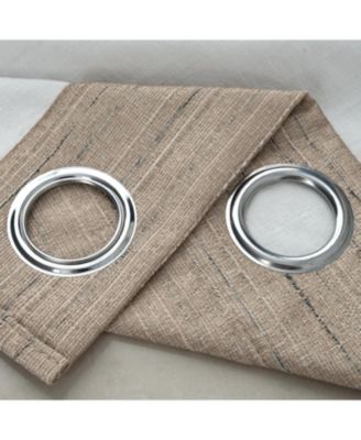 RT Designer Collection Kensington Jacquard Foam Backed Luxurious Decorative Grommet Curtain Panel 54" x 95" Taupe