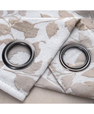 RT Designer Collection Brent Jacquard Luxurious Decorative Grommet Curtain Panel 54" x 84" Taupe