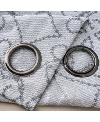 RT Designer Collection Woodbridge Jacquard Grommet Luxurious Modern Design Curtain Panel 54" x 84" Silver