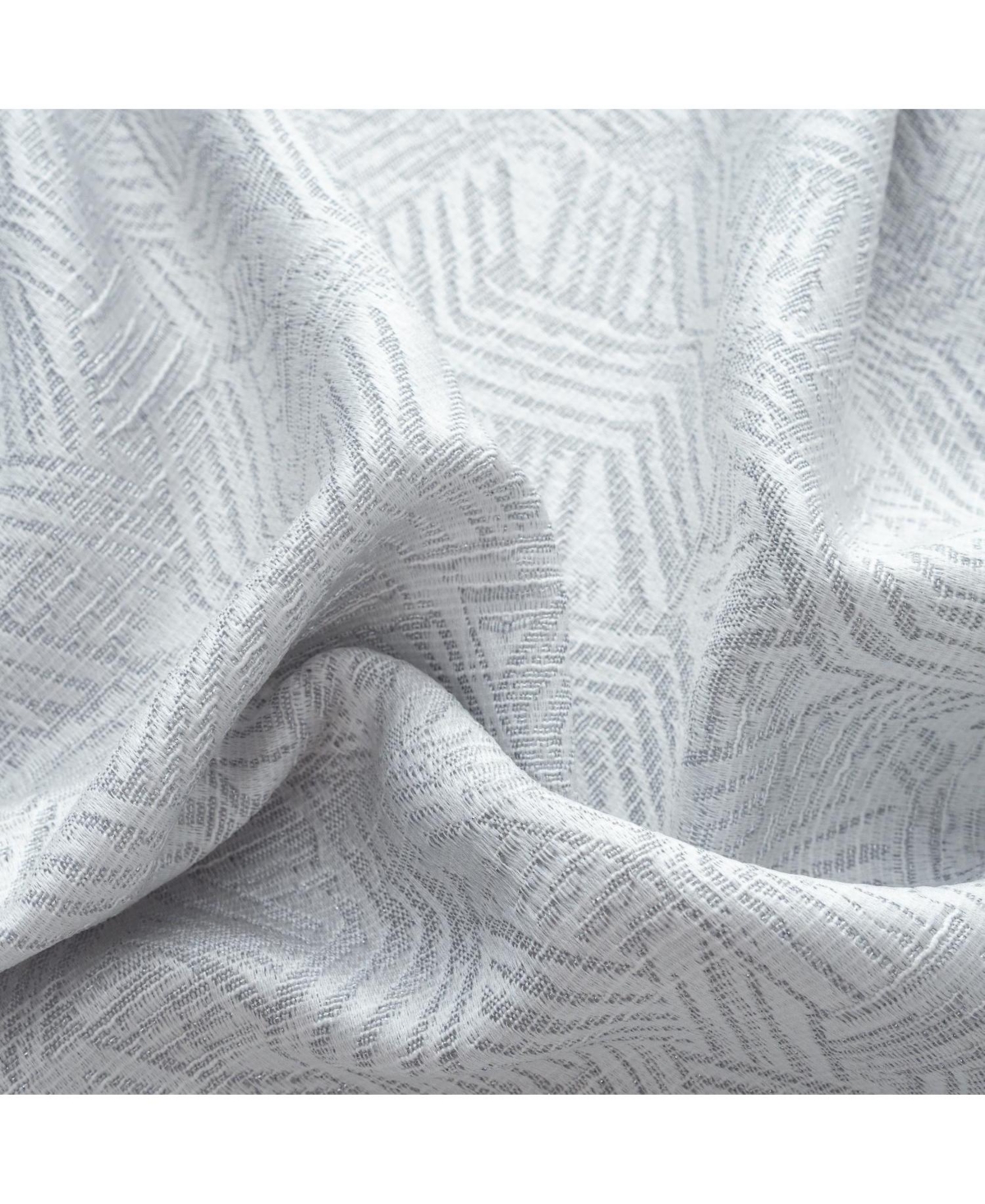 Rt Designer Collection Wilton Jacquard Grommet Luxurious Modern Design Curtain Panel 54" x 84" Silver