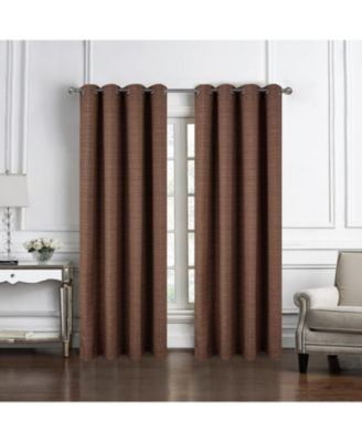 RT Designer Collection Kensington Jacquard Foam Backed Luxurious Decorative Grommet Curtain Panel