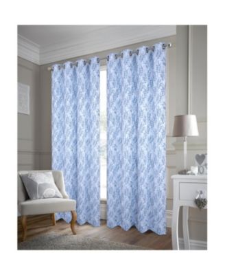 RT Designer Collection Ellis Jacquard 2 Pack Luxurious Modern Design Curtain Panel Pair 36" x 84" Wedgwood