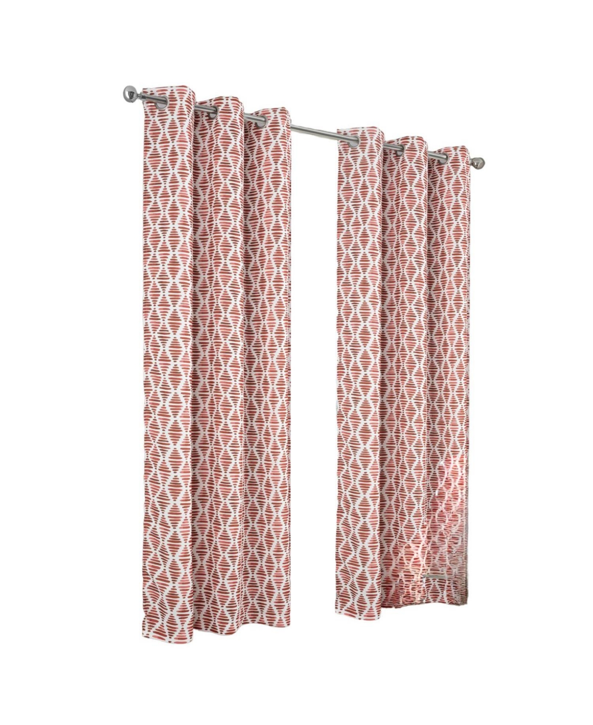 Rt Designer Collection Justice Printed Blackout Luxurious Decorative Grommet Curtain Panel 54" x Spice