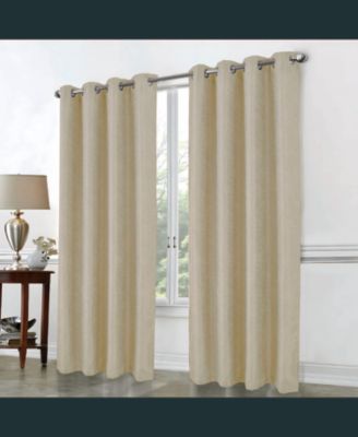 RT Designer Collection Cassi Shimmer Jacquard Grommet Curtain Panel 54" x 90" Taupe