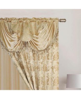 Clayton 2-Piece Double Panel Semi-Transparent Grommet Curtain Pair Panels - Each Panel 54" X 84" Gold