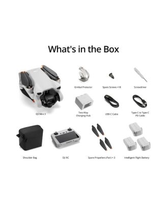 Mini 3 Drone Fly More Combo with RC Remote Controller Bundle with 64GB microSD Card, Corel PC Software Kit, Foldable Landing Pad