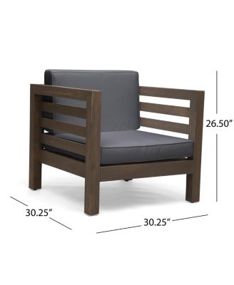 Acacia Club Chair with Water-Resistant Cushions