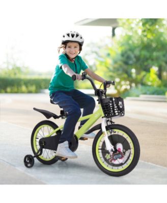 16 Inch Kids Bike Adjustable with Detachable Training Wheels for 4-8 Years Old