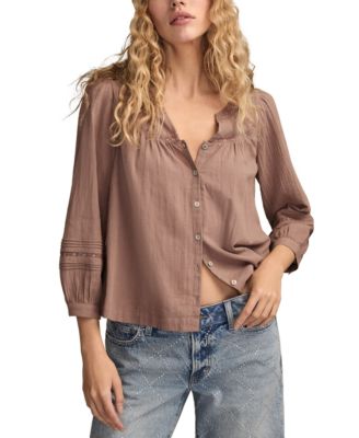 Lucky Brand - Women's Lace Long-Sleeve Top