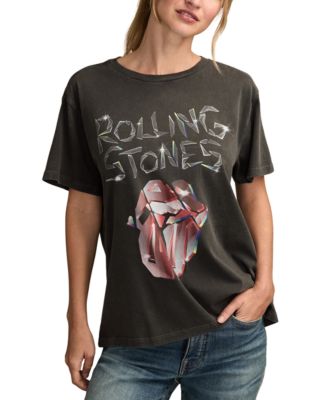 Lucky Brand - Women's Rolling Stones Shatter Boyfriend Crewneck T-Shirt