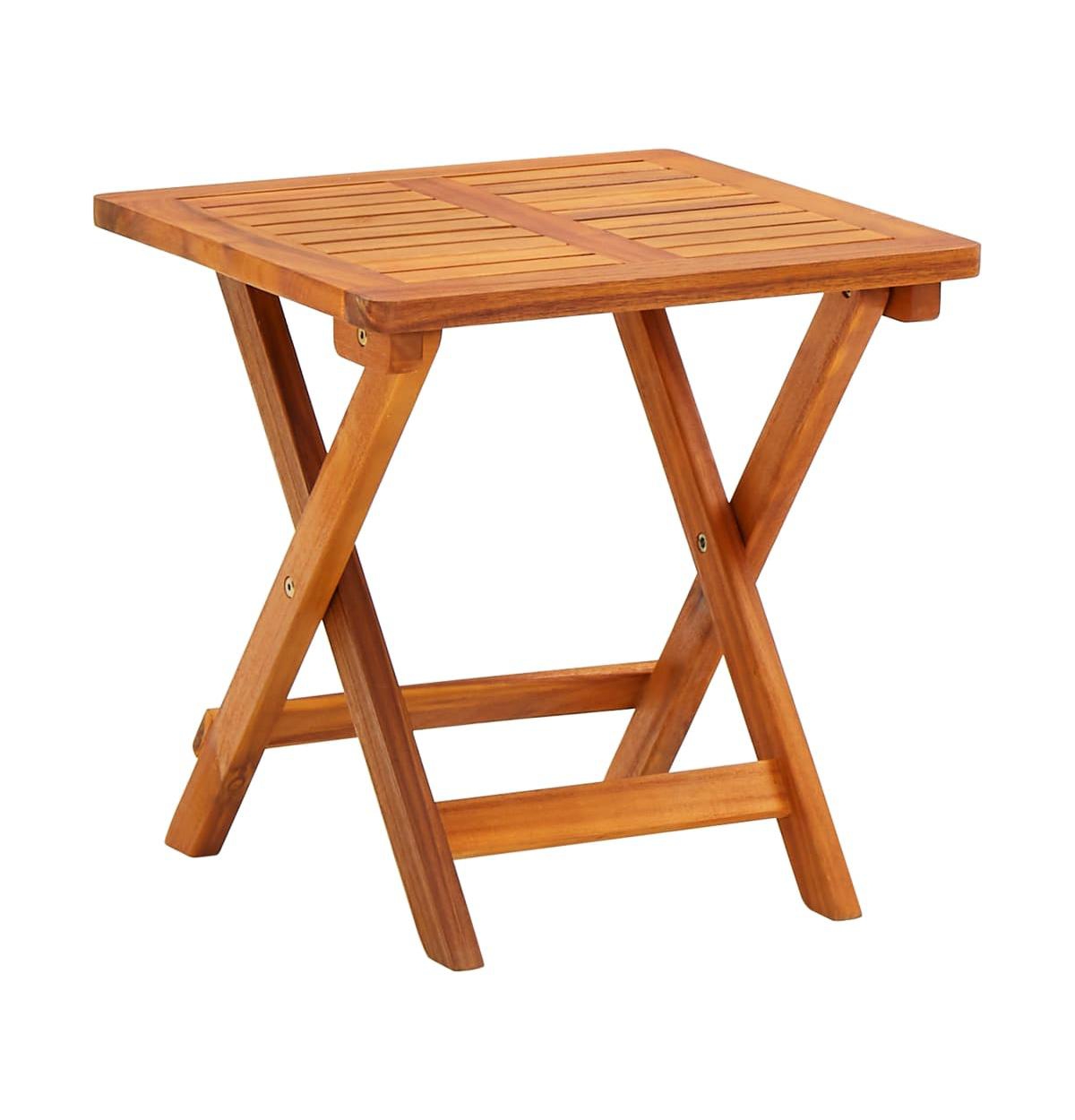 vidaXL Patio Sunlounger With Table Natural wood Solid acacia wood Standard