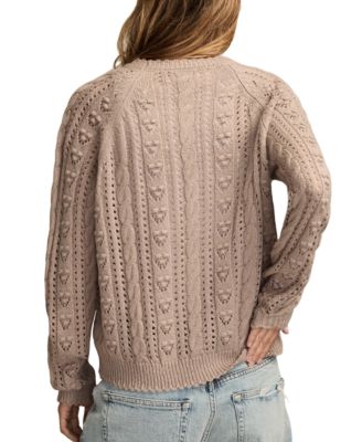 Women's Pointelle Crewneck Sweater