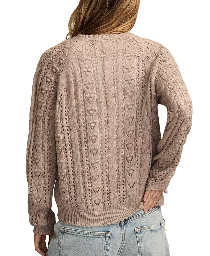 Women's Pointelle Crewneck Sweater - thumbnail 4