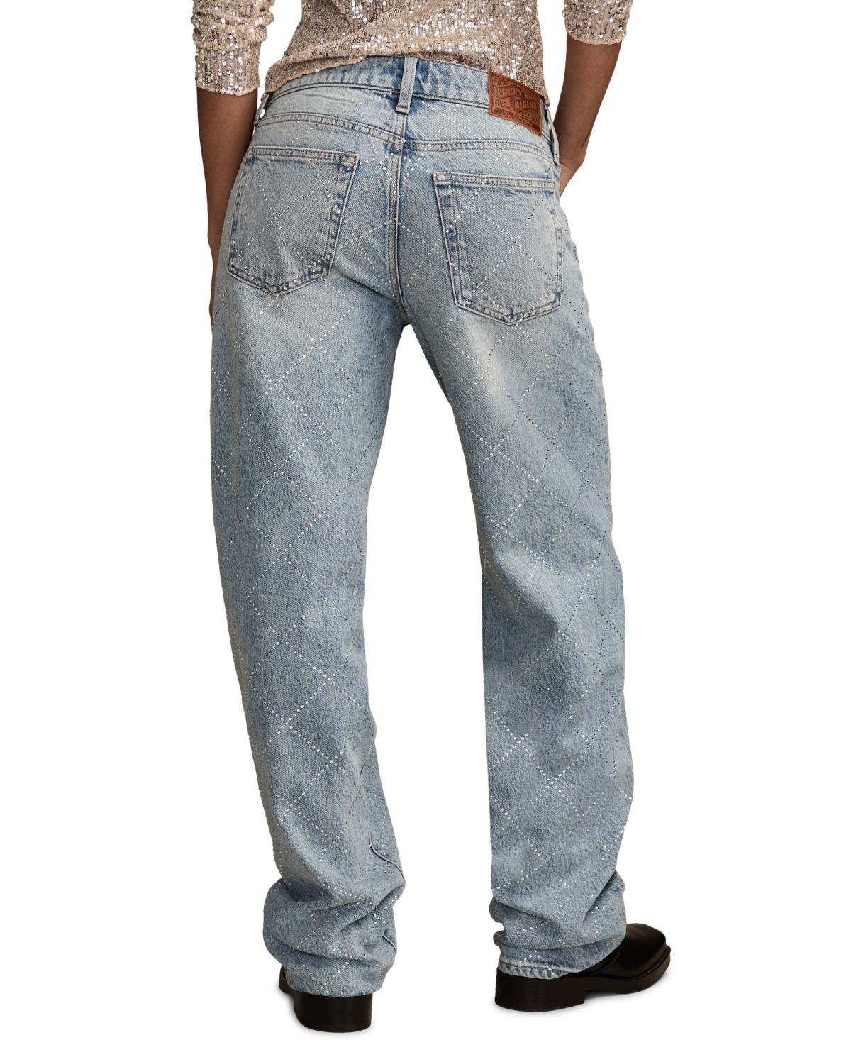 Lucky Brand Women's Legend Rhinestone Baggy Jeans