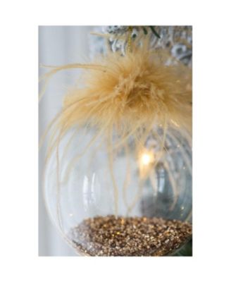 Streamdale 4.7" Glass Christmas Ball Ornaments Decorative Hanging Tree Ornaments Set of 4