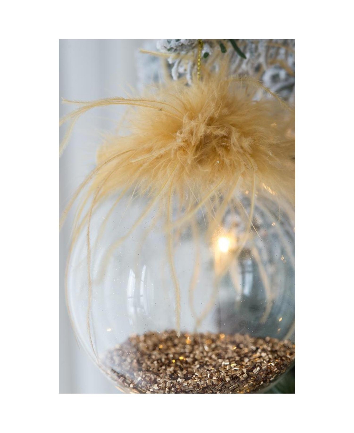 Streamdale 4.7" Glass Christmas Ball Ornaments Decorative Hanging Tree Ornaments Set of 4