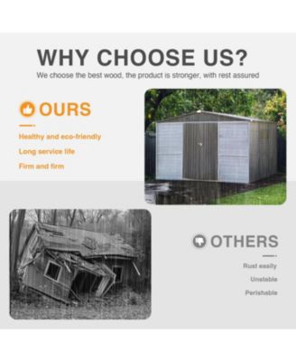  8x10FT Iron-Wood Tool Shed - Nature & Function