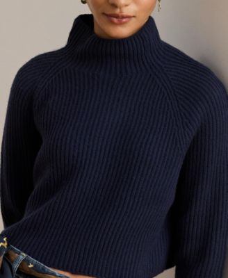 Women's Cropped Mock Neck Sweater