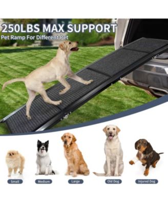 63" Folding Dog Ramp for Car - Non-Slip Wide 250LBS