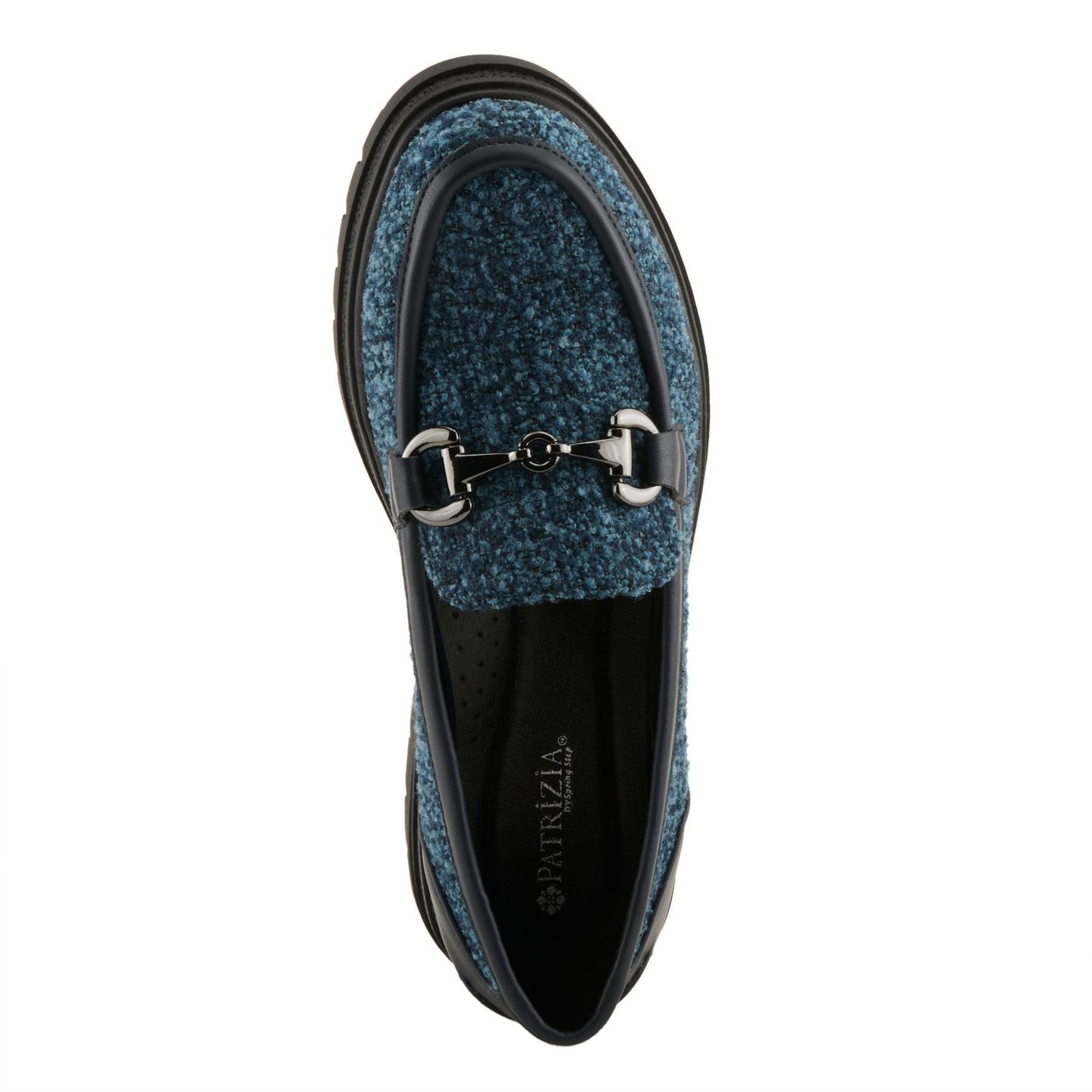 Женские туфли Patrizia Nacarri Slip-Ons with Chunky Rubber Lug Sole, цвет: Тёмно-синий — фото 3
