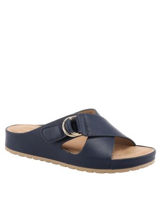 Rutha Women's Synthetic Leather Criss-Cross Slide with Sandal