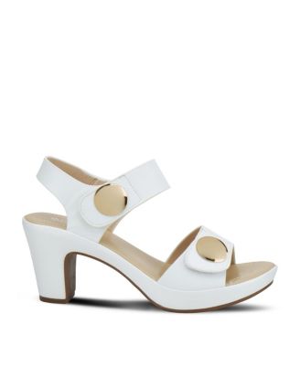 Women's DADE Metallic Button Platform Sandals with Adjustable Straps