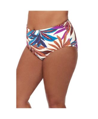 Women's Plantopia Shirred High Waist Swim Bottom