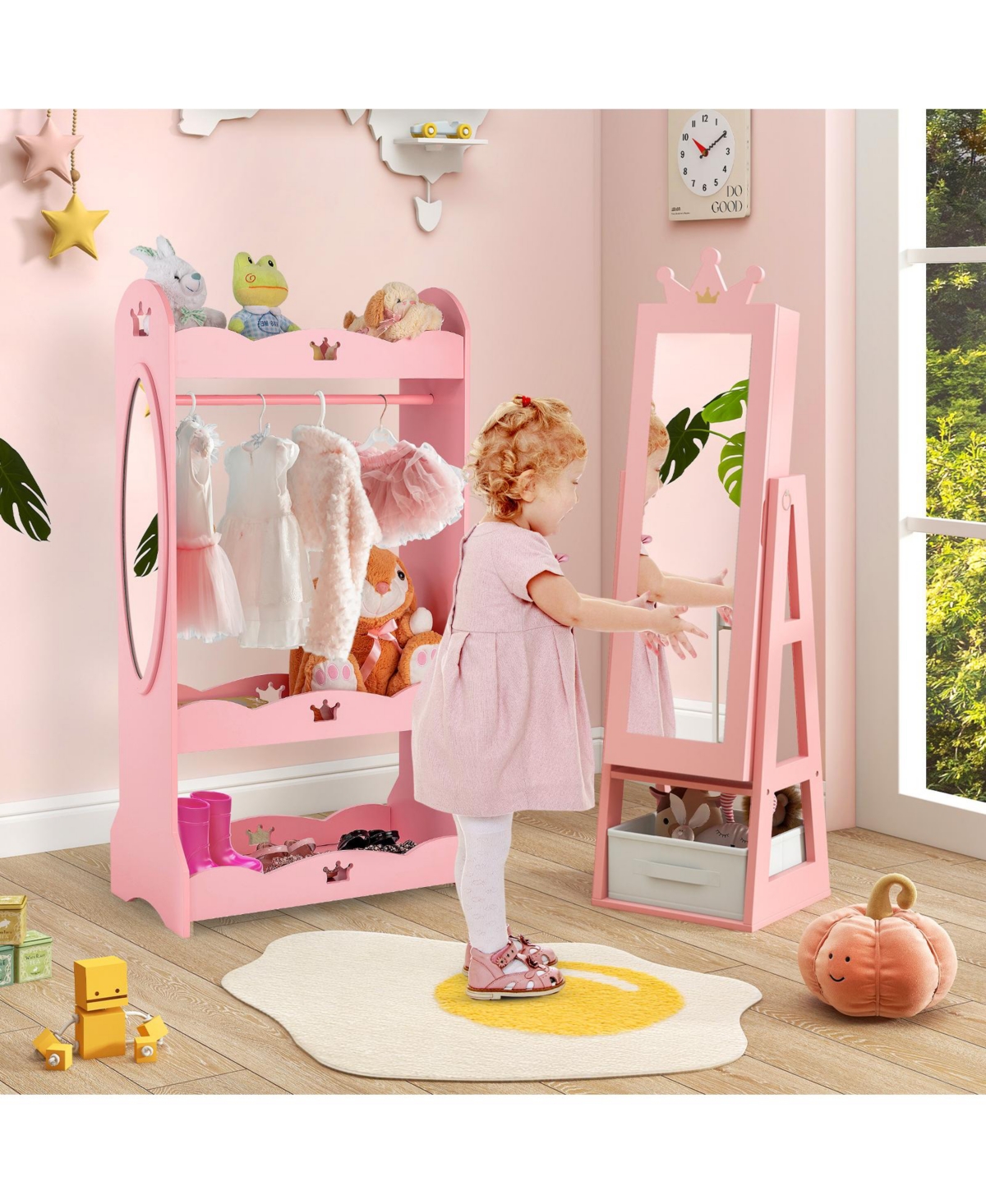 Slickblue Free-Standing Full Length Kids Jewelry Armoire Cabinet