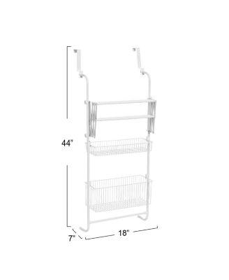 Metal Over the Door Drying Storage Rack, White