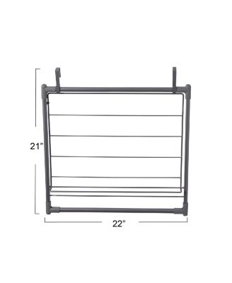 Metal Expandable Over the Door Drying Rack, Grey