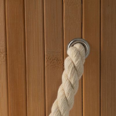 15-Gallons Bamboo Laundry Hamper with Rope Handles