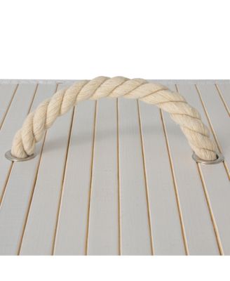 Bamboo Laundry Hamper with Rope Handles, 19-Gallons
