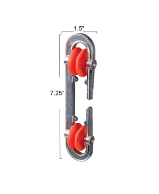 Metal Clothesline Spreader, Silver and Red