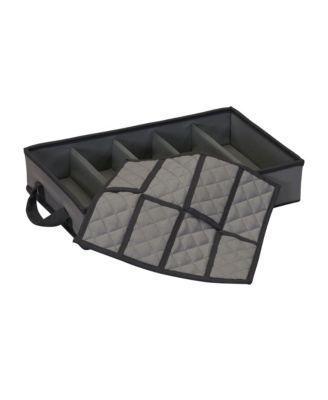 Windowed Flatware Storage Chest, Gray