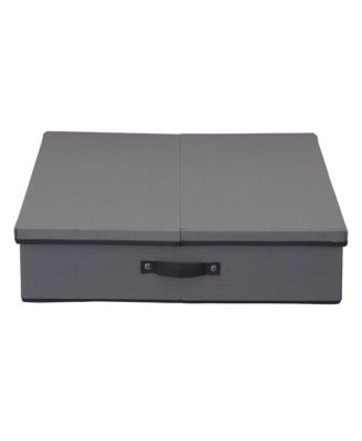 Wreath Storage Container, 24 Inch Wreath Storage Box with Handles, Gray