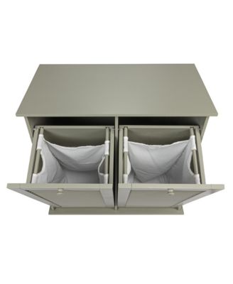 Tilt-out Cabinet Laundry Sorter with Shutter Front