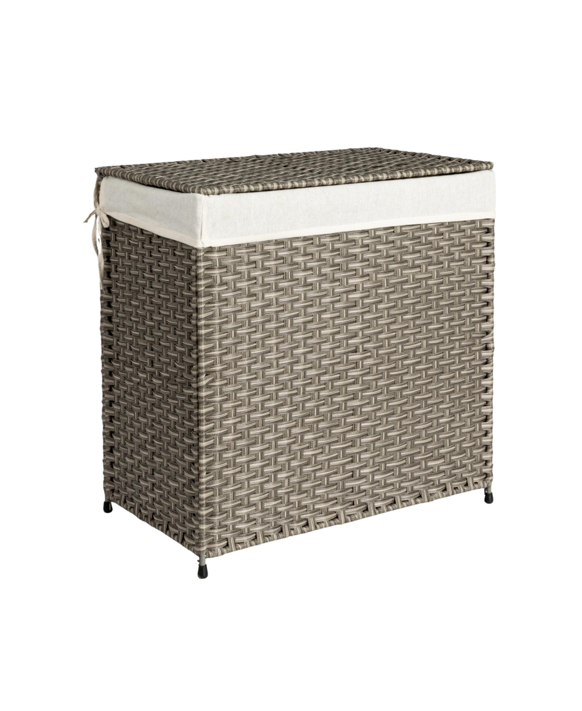 Household Essentials Handwoven Laundry Hamper, Gray